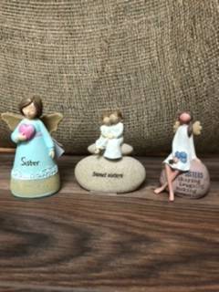 Sweet sisters angels Ceramic figurine