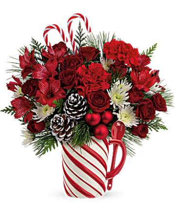 Sweet Stripes Mug Arrangement