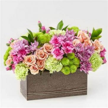 Sweet Summer Blooms wooden flower box