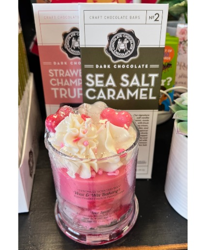 Sweet Surprise  Chocolate Bars and Crafted Candle