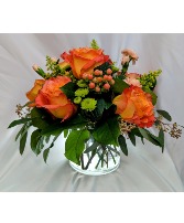 Sweet Tangerine  Half Dozen Roses 