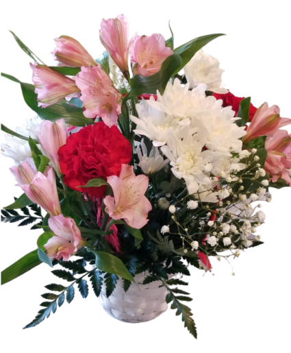 Sweet Valentine Basket Fresh flower arrangement