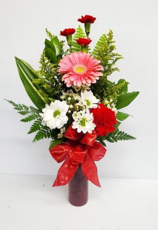 Sweet Valentine Vase Flower Arrangement