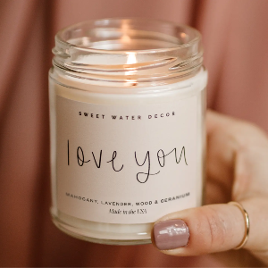 Sweet Water Decor Love You Candle 