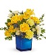 Sweet Yellow Cube Vase Arrangement