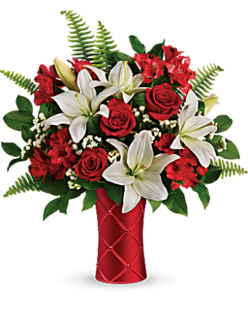 Sweetest Satin Bouquet Vased Arrangement