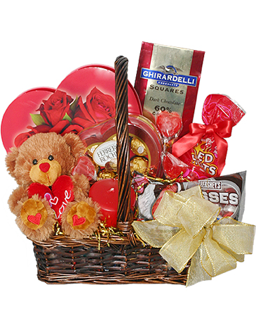 SWEETHEART BASKET Gift Basket in Prairie Grove, AR | Designs By Flowers-N-Friends LLC