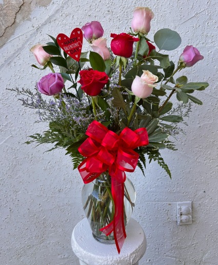Sweetheart Dozen Vase Arrangement