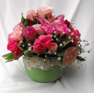 Sweetheart Rose Bowl arrangement