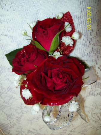 Ritzy Red Prom Boutonniere