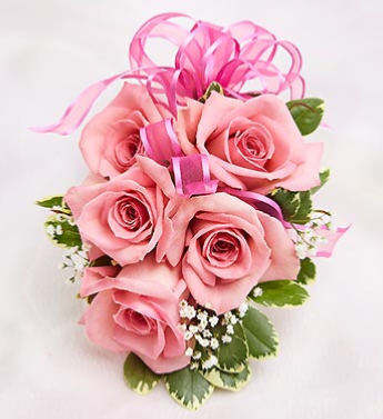  Pink sweetheart rose corsage!  