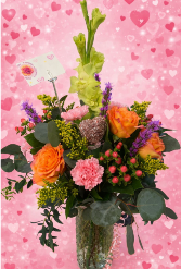 Sweetheart Sunset  Valentine's Arrangement 