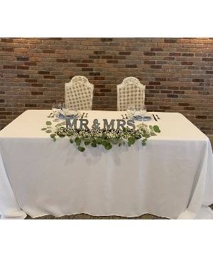 Sweetheart Table Floral Decor