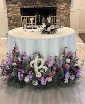 Sweetheart Table Reception Flowers