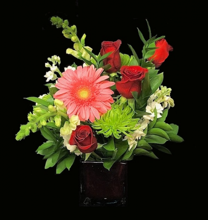 Sweetie Pie Red Rose & Gerber Daisy