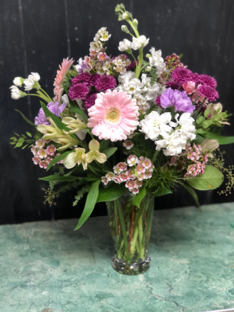 Sweetly Yours Seasonal Arrangement- SOLD OUT Garden Vase Arrangement
