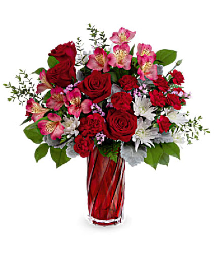 Swirling Splendor Bouquet DX Valentine's day