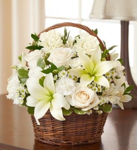 Memory Basket Roses and Lilies