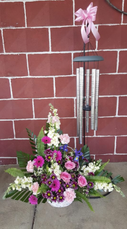 Sympathy Chime with a Basket