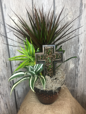 Sympathy Plant with Cross