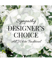 Sympathy Designer's Choice All White Traditional Arrangement