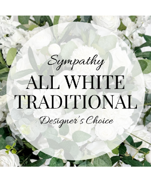 S100 - Designer's Choice All White Traditional Arrangement
