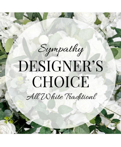 Sympathy Designer's Choice All White Traditional Arrangement