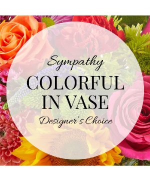 S100 - Designer's Choice Colorful in Vase Arrangement