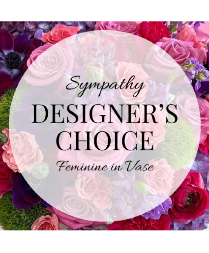 Sympathy Designer's Choice Feminine in Vase Arrangement