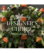 Sympathy Designer's Choice Masculine in Vase Arrangement