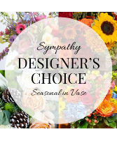 Sympathy Designer's Choice Seasonal in Vase Arrangement