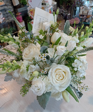 Low White  Sympathy Arrangement