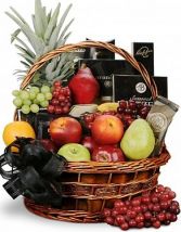 SYMPATHY FRUIT & GOURMET BASKET