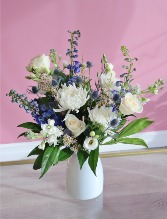 Sympathy in Blue Vase Arrangement