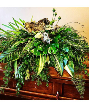 Sympathy In Greenery Casket Spray