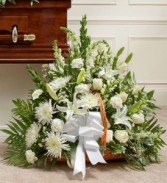 Sympathy in White Basket 