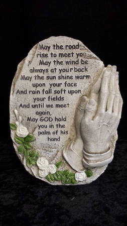 Sympathy Inspirational Stone Can be added to a floral arrangement.