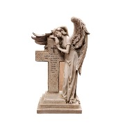 Sympathy Keepsake - Angel Resting on Cross 