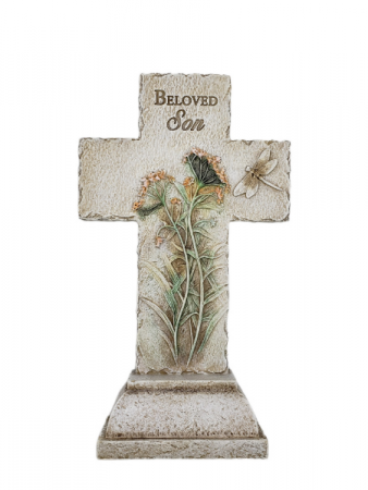 Sympathy Keepsake - Beloved Son Cross 
