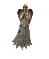 Sympathy Keepsake - Praying Bronze Angel 