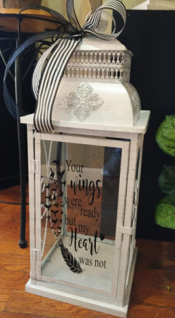 Sympathy Lantern with Floral — Country Florist
