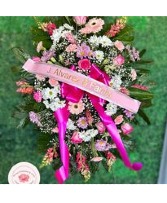 Sympathy pink on Pink Arrangement  