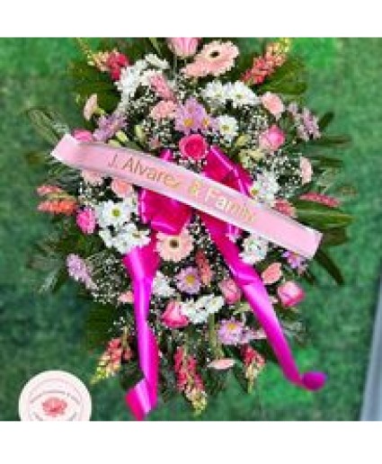 Sympathy pink on Pink Arrangement  