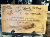 Sympathy Plaque Engraved Wood Plaque
