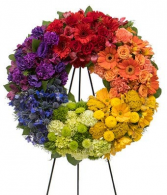 Sympathy Rainbow Wreath