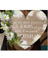 Sympathy Signs Heart with Daisies
