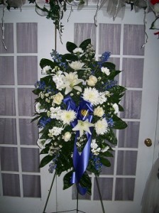 Free Spirit Standing Spray Sympathy Floral Arrangement