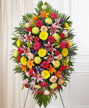 SYMPATHY STANDING SPRAY MIX COLORS 