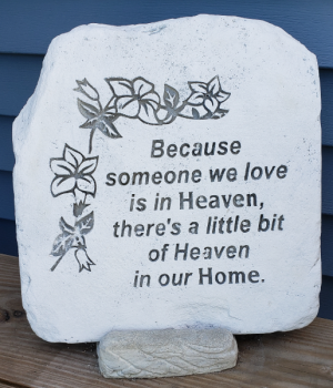 Heaven In Our Home Cement Memorial Stone