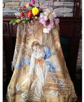 Sympathy Throws Mounted with Flowers/Just Bow/Gift Sympathy/Funeral